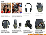 Активні навушники HOWARD Leight Impact Sport тактичні стрілкові із шумозаглушенням для військових стрільців, фото 3