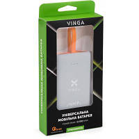 Батарея універсальна Vinga 10000 mAh SuperQC soft touch w/cable 22.5W dark grey (VPB1SQSCDG), фото 9