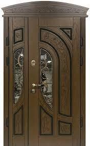 Двері Класік  1170*2050 мал.22-98 PL темний дуб-ПВХ-02  L(Лиштва+замки+карниз), фото 1