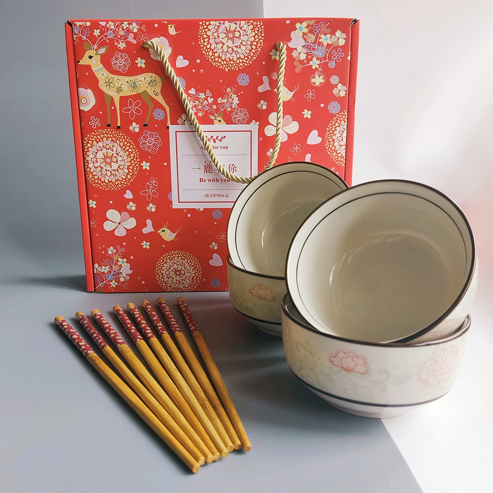 Набір "A gift for You" квіткових піал для рису (4шт)