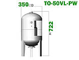 Бак гідроакумулятор 50л вертикальний фланець 1" макс 8 бар змінна EPDM мембрана toНАСОСИ, фото 2