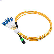 Патч-корд MPO to 8x LC, SM 9/125μm, POLARITY B (for QSFP+/QSFP28), 5m Alistar, фото 2