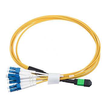 Патч-корд MPO to 8x LC, SM 9/125μm, POLARITY B (for QSFP+/QSFP28), 1m Alistar