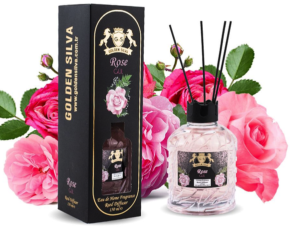 Аромодифузор для дому Троянда Golden Silva Reed Diffuser, 150 ml, фото 1