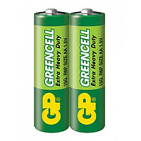 Батарейки GP GREENCELL 1.5V Солевые, 15G-S2, R6, AA 2 шт.