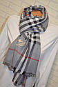 Сірий палантин шарф жіночий Burberry Барбері, фото 2