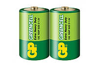 Батарейки GP GREENCELL 1.5V Солевые, 13G-S2, R20, D 2 шт.