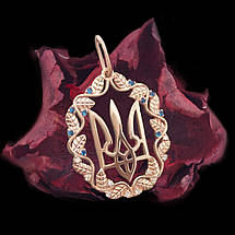 Герб України кулон з камінням, Тризуб, Тризубець, підвіска, амулет, фото 2