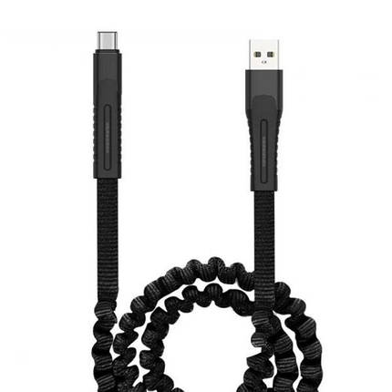 USB кабель Gelius Pro Spring Cable Type-C 2.4 А 1.2 м GP-UC101 Black, фото 1
