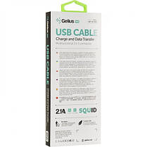 USB кабель Gelius Pro Squid 3in1 MicroUSB/Lightning/Type-C 2.1A 1 м GP-UC102 Black, фото 4