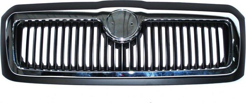 Решітка радіатора (хром/чорн) SKODA OCTAVIA 08.00-12.10