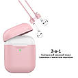 Силіконовий чохол для AirPods Promate PodKit з магнітним ремінцем Pink (Уцінка) (ch_podkit.pink), фото 3