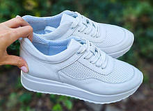 Кросівки шкіряні білі жіночі від виробника модель ЛС22-КР1