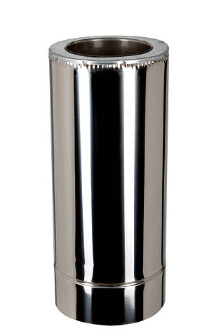 Труба термо (50 мм) 0,5 м Ф120/220 неірж/неірж AiSi321  ⁇ 1,0 мм, фото 1