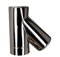 Трійник термо (50 мм) 45° Ф130/230 неірж/неірж AiSi321  ⁇ 1,0 мм