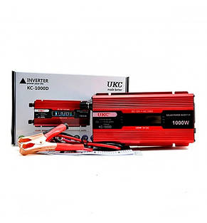 Перетворювач інвертор струму AC/DC UKC KC-1000D 1000W 12V LCD, фото 3