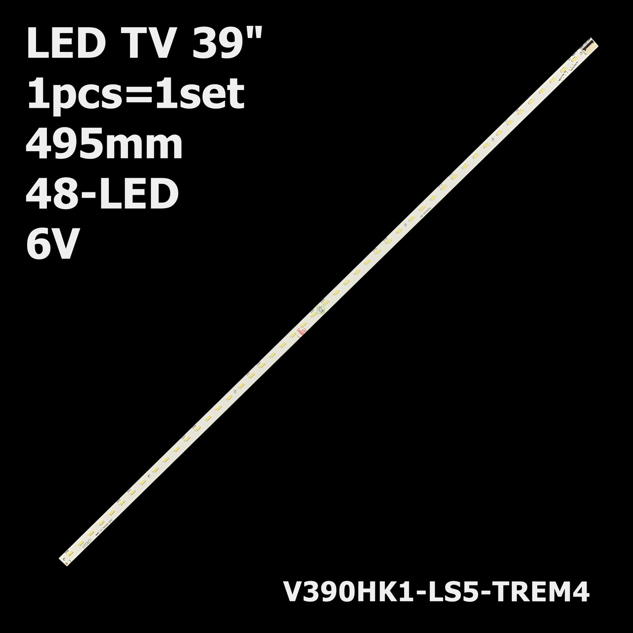 LED підсвітка TV 39" V390HK1-LS5-TREM4 39224UWB5BFHBKUEU 39210UGB5BFHBKUEU EH3920BF 3 D39A6000I 1шт., фото 1