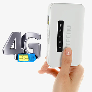 Портативный WiFi роутер з GSM модемом TECNO TR118 4G-LTE | Lifecell, Kyivstar, Vodafone