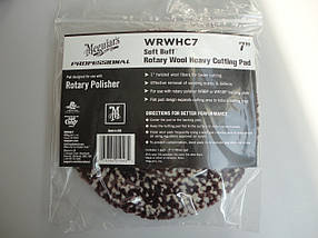 Поліровальне коло вовняної з мікрофіброю - Meguiar`s Rotary Wool Heavy Cutting Pad 178 мм. (WRWHC7), фото 6