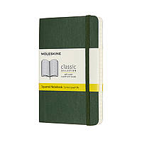 Блокнот Moleskine Classic 9 х 14 см / Клетка Миртовый Зеленый Мягкий