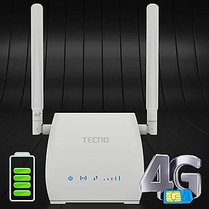 Автономний 4G LTE Wi-Fi роутер Tecno TR210 до 32 підключень | Lifecell, Kyivstar, Vodafone