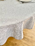 Скатертина кругла двостороння водовідштовхуюча 140 см., Новорічна, фото 4