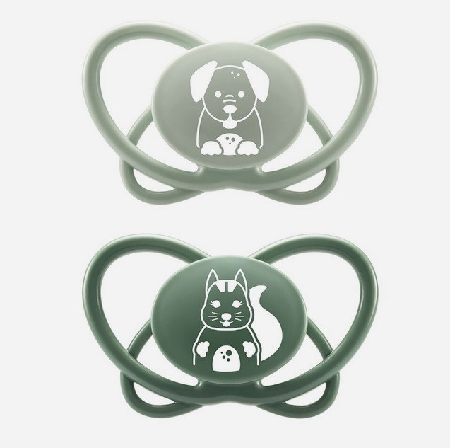 Пустушка "Мій метелик" Зелений (силікон) 16 - 32 місяців (2шт. + футляр-стерилізатор) /NIP, фото 1