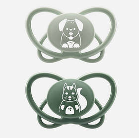 Пустушка "Мій метелик" Зелений (силікон) 16 - 32 місяців (2шт. + футляр-стерилізатор) /NIP