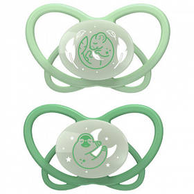 Пустушка "Мій метелик НІЧ" Зелений (силікон) 5 - 18 місяців (2шт. + футляр-стерилізатор) /NIP