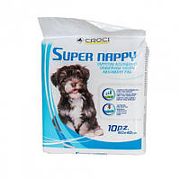 Пеленки Croci Super Nappy одноразовые для собак и котов 60х40 см 10 шт.