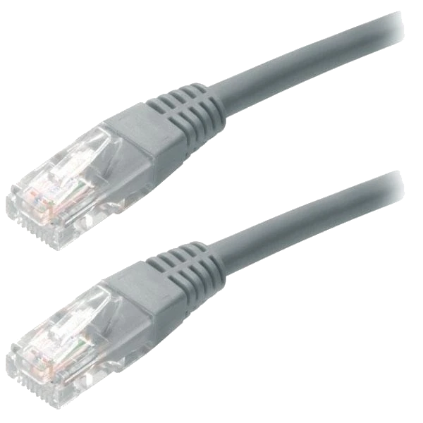 Патч-корд RITAR UTP, RJ45, Cat.5e, 1m, сірий, Cu (мідь)Q500 (PCR-CU/1G)
