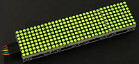 Світлодіодна матриця. Матричний модуль MAX7219. 4 сегмента 8х8 - зелений