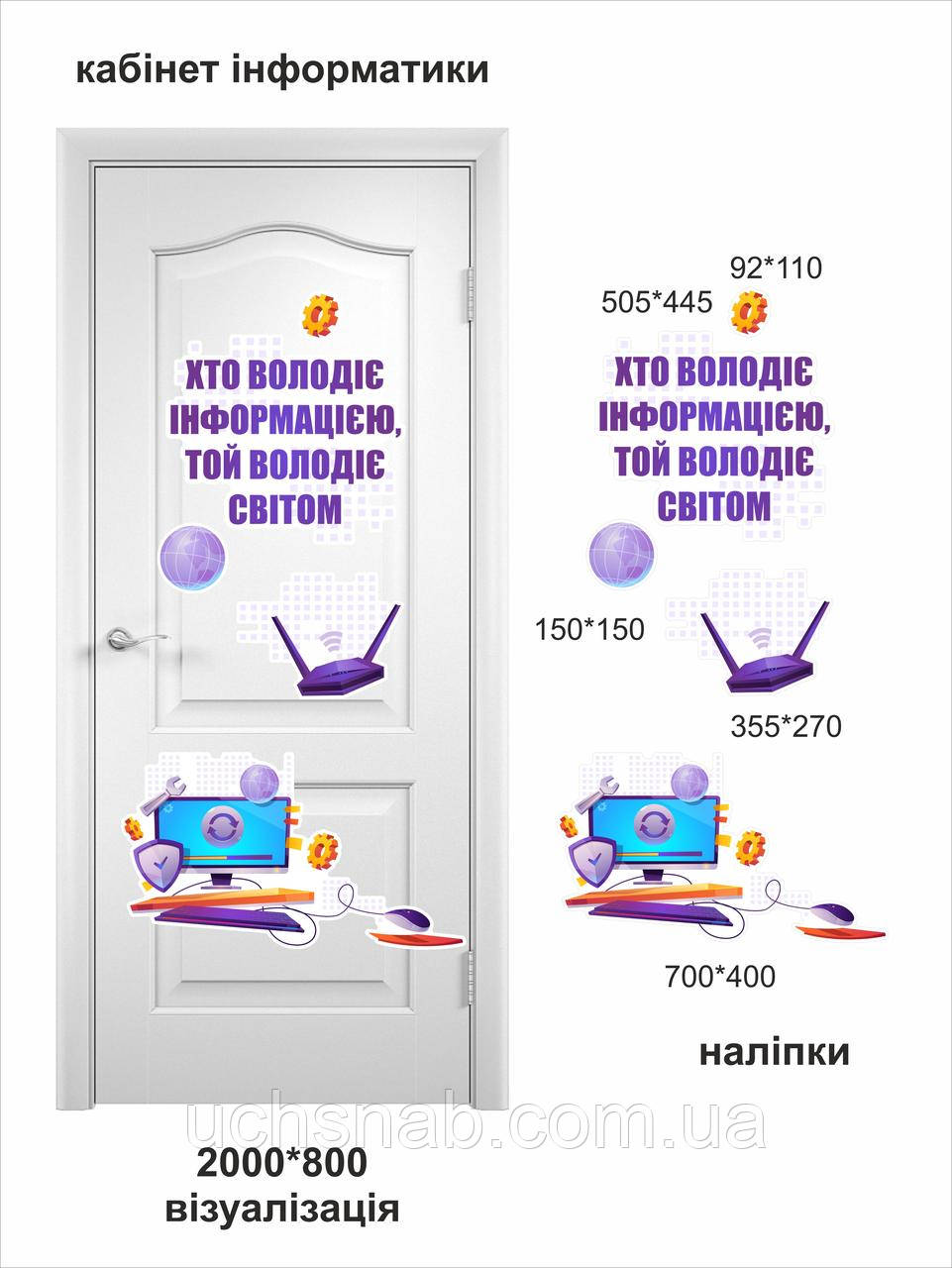 Наклейки на двері в кабінет інформатики Хто володіє інформацією ...