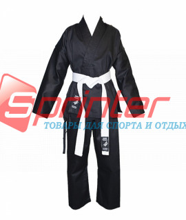 Кимоно для карате черное рост 150 (2) - фото 1 - id-p1675252397