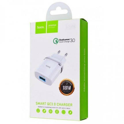 МЗП блочок 18W/3A/QC3.0 USB-A C12Q Hoco, фото 3