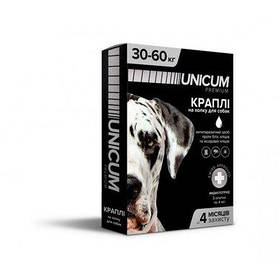 Капли от блох и клещей Unicum Premium для собак 30-60 кг имидаклоприд 10% (Ціна за піпетку)