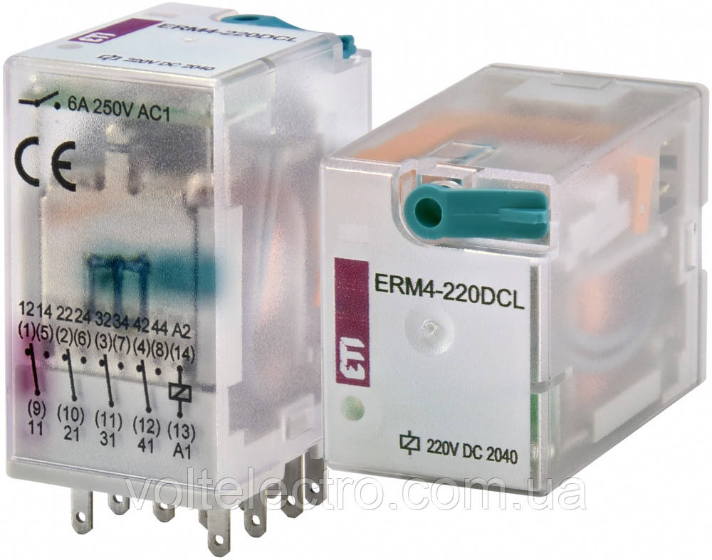 Проміжне реле під цоколь ERM4-220DCL