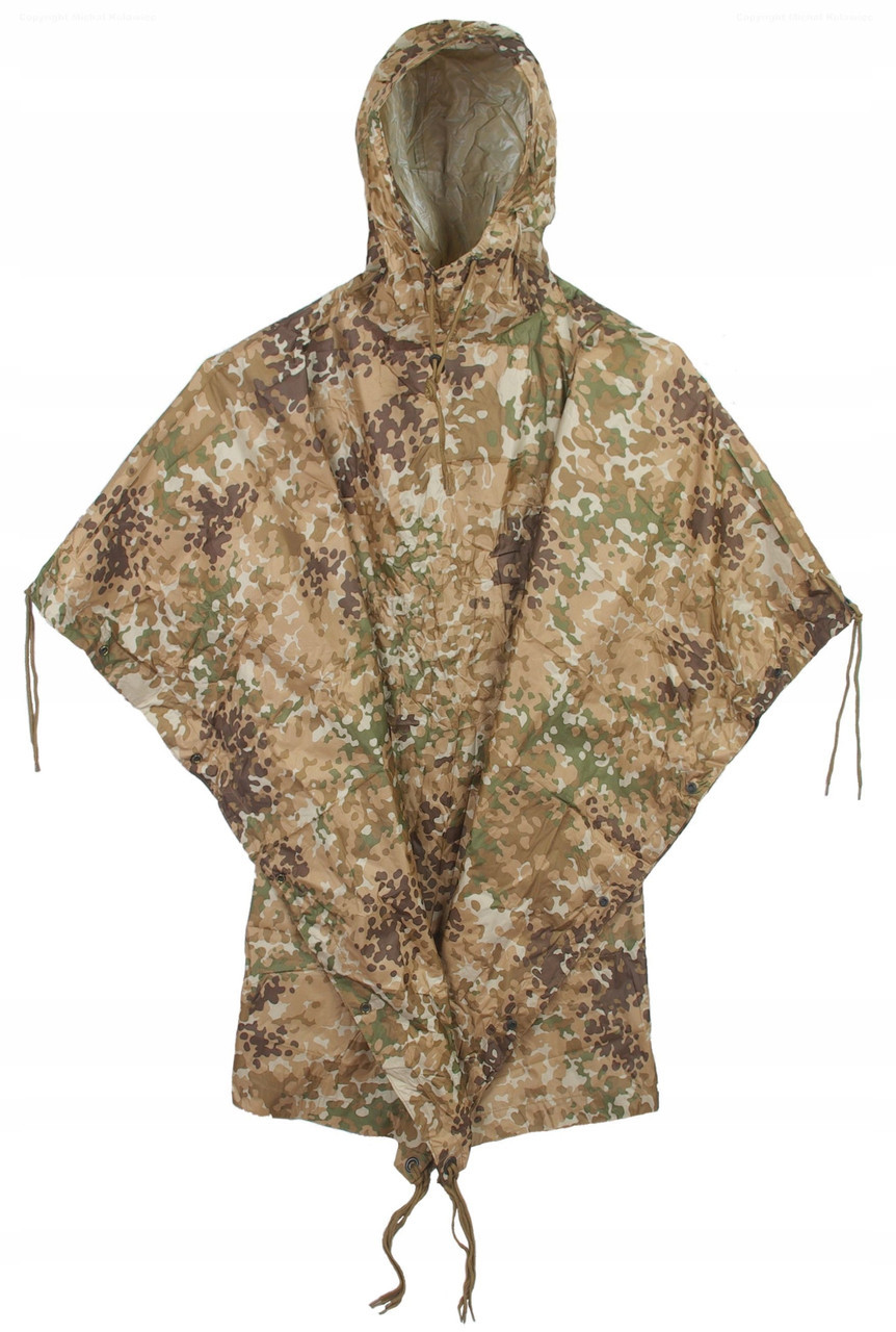 Дощовик пончо тент MIL-TEC RIPSTOP WET WEATHER PONCHO ARID / FLECK CAMO 10630055