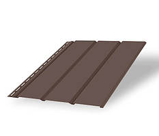 Металевий софіт панель без перфорації ЗМ Китай 0,35мм Коричнева 8017