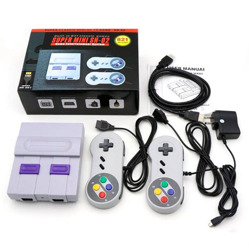 Ігрова приставка консоль Dendy SNES 8біт 821ігри, 2 геймпада, HDMI, SN-02