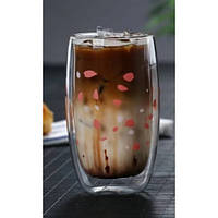 Склянка з подвійними стінками для латте, кави та чаю 300 мл (Н-104)