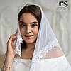 Сучасна біла хустка до храму, на весілля, на хрестини Месса, фото 6