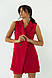 Молодіжний костюм з шортами, червоний, фото 2