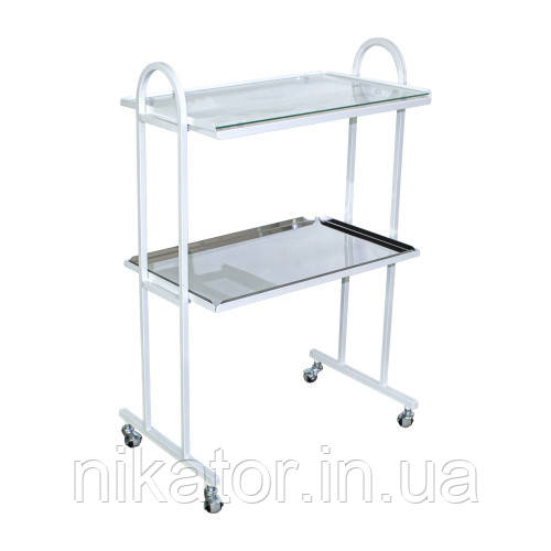 Столик інструментальний СІ-2 (нержавіюча сталь / скло)