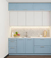 Кухня Марго 2,0 білий/блакитна лагуна Світ Меблів купити в Одесі, Україні