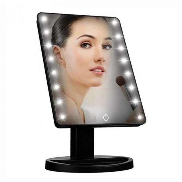 ❤️Портативне дзеркало Mirror SM145-SL настільне з Led підсвічуванням поворот на 180 градусів, фото 1