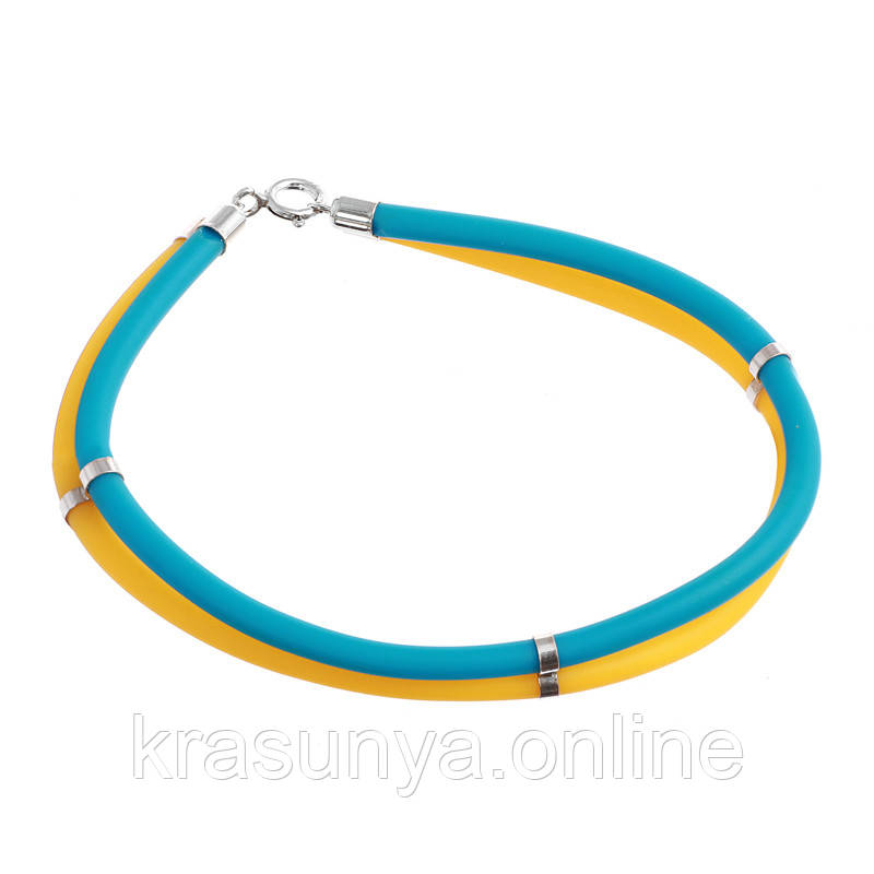 Срібний браслет — каучук 895 4/23