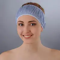Одноразовая повязка для волос Doily, голубая, 10 шт