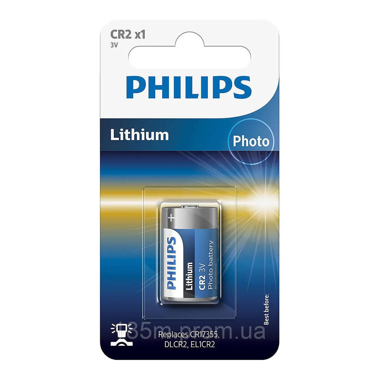 Батарейка PHILIPS Lithium CR2 1bl - фото 1 - id-p1675329311