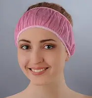 Одноразовая повязка для волос Doily, розовая, 10 шт